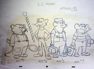 Die Landmaus und die Stadtmaus Abenteuer Produktion Requisite Modell Bleistift Cel - Bild 1 von 2