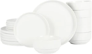 Gibson Home Rothernberg 18pc White Porcelain Stackable Dinnerware Set – Service - Picture 1 of 4