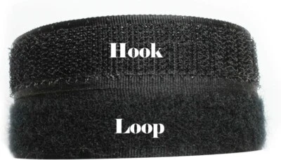 EVG 3m Long 20mm Self Adhesive Hook & Loop (Black)