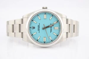 Rolex 124300 Oyster Perpetual 41mm Custom Turquoise Dial - Picture 1 of 12