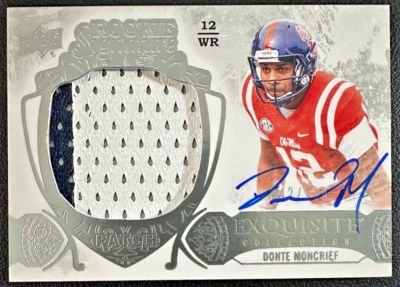 DONTE MONCRIEF 2014 UD Exquisite Collection Rookie Patch Autograph 042/100 - Image 1 of 2