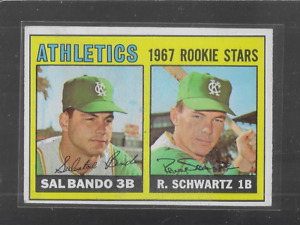 1967 TOPPS BASEBALL # 33 SAL BANDO RANDY SCHWARTZ ROOKIE STARS NICE CARD