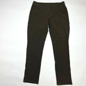 Eileen Fisher Heavy Viscose Blend Pants Zip Closure Stretch Pocket Brown Women S - Picture 1 of 11