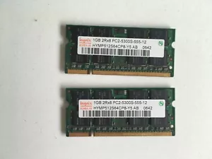 Hynix 2GB (2x1GB) PC2-5300S DDR2 667 SODIMM Memory Laptop RAM IBM FRU 40Y8403 - Picture 1 of 5