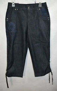 Pantalones de mezclilla para mujer Gloria Vanderbilt Capri azules talla 6 nuevos - Imagen 1 de 7
