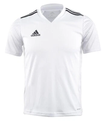 Adidas Youth REGISTA 20 S/S Tee Shirt Run Training White Kid Top Jersey FI4566 - Image 1 of 4