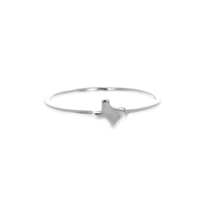 Sterling Silver, Mini Texas Stacker, Texas Ring, Petite, Texas Map, 925, TX mid - Picture 1 of 2