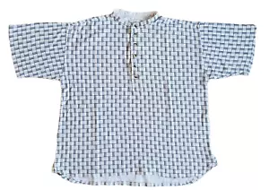 Vintage Natural Issue Shirt Mens XL Beige Relaxed Oxford Poplin Henley Resort - Picture 1 of 11