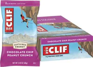 CLIF Energy Bar Chocolate Chip Peanut Crunch 12x68g – Organic Protein Snack - Picture 1 of 1