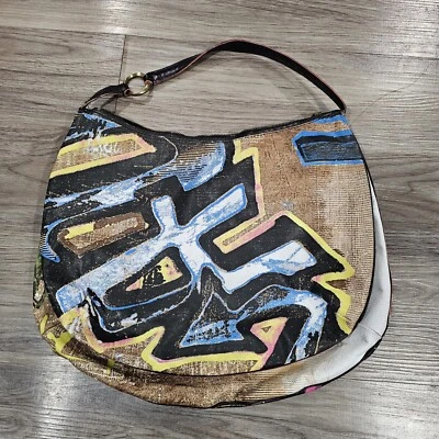 Bolsa de ombro com estampa Roberto Cavalli sela dupla - Imagem 1 de 4