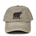 Black Bear Embroidered Dad Hat, Grizzly Bear Embroidered Cap, Custom Make Cap