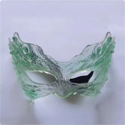 Halloween Ancient Clear Tan Jianci Mask Masquerade Party COS Dress Up Resin Mask - Image 1 of 4