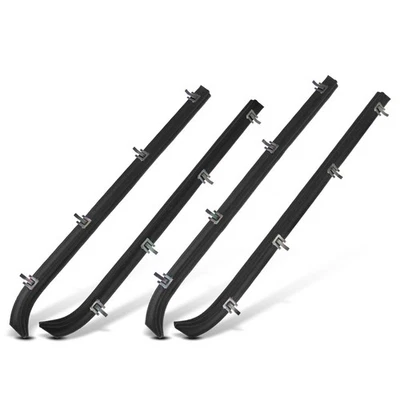 4x Inner & Outer Window Sweeps Felts Weatherstrip Seal for Chevy GMC 1971-1996 - Image 1 of 4