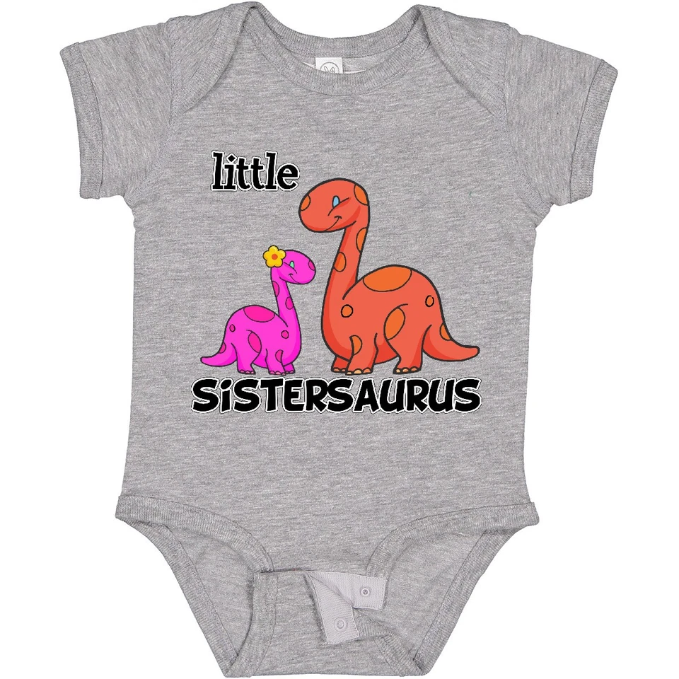 Lindo Body de Bebé Inktastic Little Sistersaurus Hermana Dinosaurio Una Pieza Foto 1 de 1