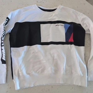 BMW Motorsports M Series White Crewneck Damen Sweatshirt Jumper Size Medium - Picture 1 of 12