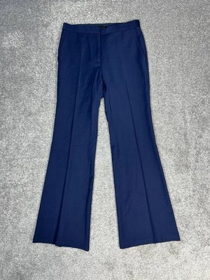 Massimo Dutti Dress Pants Womens 4 Blue Stretch Mid Rise Flared Leg Business - Image 1 of 4