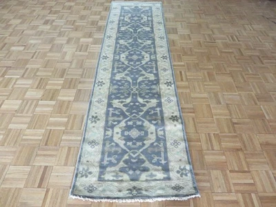 2'8 x 9'9 Hand Knotted Gray Runner Oushak Oriental Rug G9702 - Image 1 of 4
