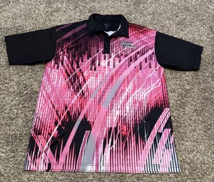 USBC Bowling Shirt "Bowl For The Cure" Black And Pink Size Large Breast Cancer - Picture 1 of 11