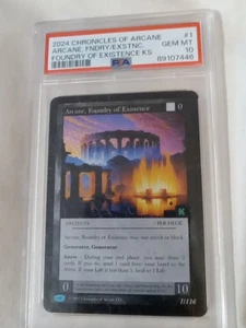 Chronicles Of Arcane, Sample, Holo, Arcane Foundry of Existence PSA 10 GRAIL - Imagen 1 de 4