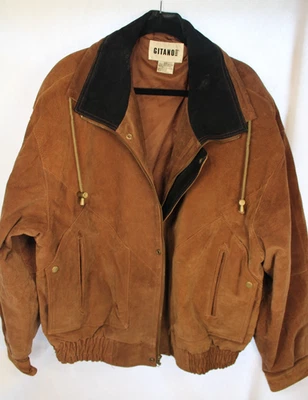 Vintage Gitano Leather Jacket Brown w/Black XL extra pockets stylish, well made - Image 1 of 4