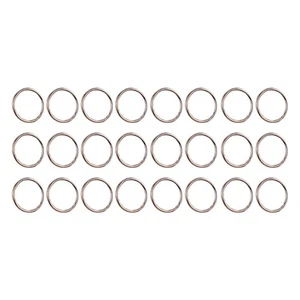 24 Stück Schlüsselringe Flach Schlüsselringe Zum Selbermachen Befestigung Silber Schlüsselring Set - Bild 1 von 12