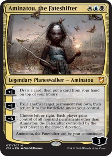 MTG - Aminatou, the Fateshifter - Foil - Commander 2018 - NM, English Magic FLAT - Image 1 of 1