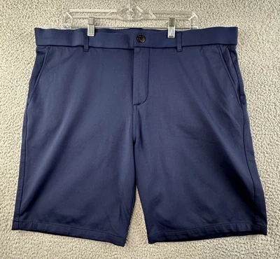 Shorts masculino Greyson Montauk 40 azul desempenho elástico golfe casual 40x9" - Imagem 1 de 4