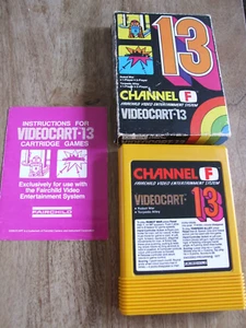 O1 OFFERS COMBINE VINTAGE FAIRCHILD CHANNEL F VIDEOCART CIB - 13 ROBOT WAR - Picture 1 of 6
