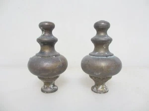 Antique Brass Furniture Finials Ends Tops Old Victorian Vintage Mounts Urn 4"H - Picture 1 of 8