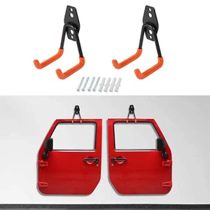 Percha de almacenamiento de puerta para Jeep Wrangler CJ YJ TJ LJ JK JKU JL JLU 2001-2023 PAQUETE DE 2 - Imagen 1 de 9