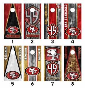 San Francisco 49ers Cornhole Wrap Skin Decal Vinyl Sticker MANY DESIGNS SK28 - Picture 1 of 1