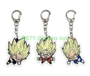 Set of 3 Dragon Anime Acrylic Keychain Son Goku, Vegeta, Vegito - Picture 1 of 2