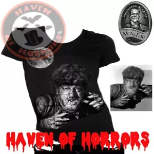 Universal Monsters The Wolf Man schwarz & weiß T-Shirt - Bild 1 von 1