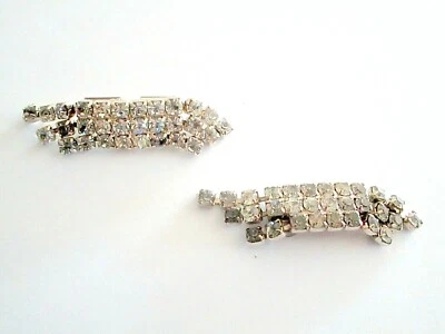 Винтажные висячие клипсы для обуви с прозрачными стразами добавляют блеска вашей официальной одежде - Изображение 1 из 4