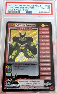 PSA 8 LIMITED FOIL Cell the Destroyer 137 Dragon Ball Z DBZ Personality Card - Picture 1 of 8