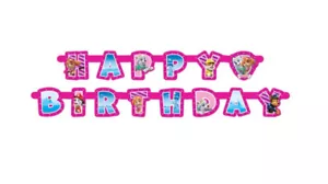 Banner articulado niña Paw Patrol "Feliz cumpleaños" 1 quilate 6,5 pies rosa Skye - Imagen 1 de 1