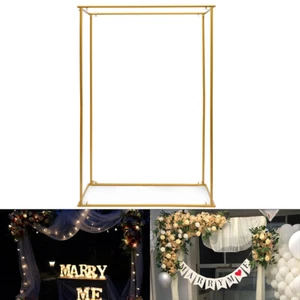 Rectangle Wedding Arch Birthday Party Metal Balloon Frame Backdrop Stand 5.9ft - Picture 1 of 14