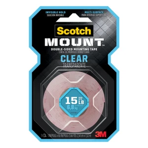 3M Scotch-Mount Double Sided 1 in. W X 60 in. L Mounting Tape Clear - Picture 1 of 1