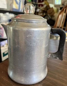 Coffee Pot Aluminum Percolator Worthmore VTG 8 Cup Camping - Made in USA - Picture 1 of 10