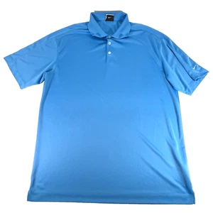 Nike Golf (XL) Shirt Mens Blue Embroidered Logo Sleeve Blue Carolina Silk Dri-fi - Picture 1 of 7
