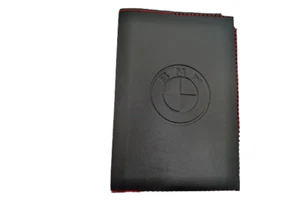 Etui Carte Grise Bmw X1 X3 X4 X5 X6 Simili Cuir Pochette Surpiqure Rouge Neuf - Imagen 1 de 2