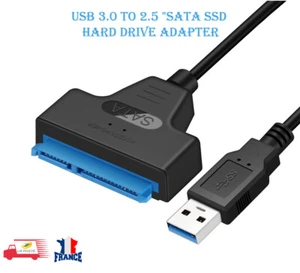 SATA vers USB 3.0 2.5" HDD SSD disque dur Disque Converter Câble Adaptateur - Bild 1 von 8