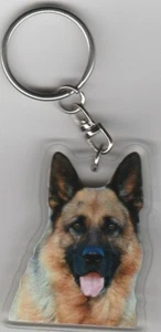 GERMAN SHEPHERD CHIEN DOOR KEYS / German Shepherd DOG K.FOB - Picture 1 of 2
