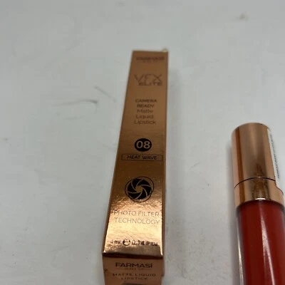 Farmasi VFX Elite Camera Ready Matte Liquid Lipstick 08 Heat Wave NIB - Image 1 of 3
