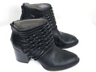 Sofft Women's 7.5 M Eurosoft Sola Black Faux Leather Ankle Heel boots