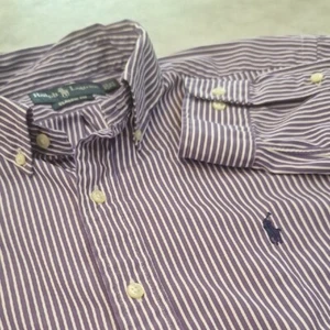 Ralph Lauren lila gestreiftes Herren Langarm Classic Fit Hemd Gr. 15 1/2/32-33 M - Bild 1 von 6