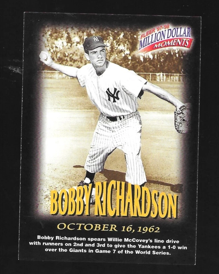 1997 Fleer Million Dollar Moments #27 Bobby Richardson - Image 1 of 1