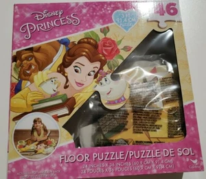 Disney Princess Belle Beauty The Beast Chip Potts Floor Puzzle 24x36 46 Pieces - Picture 1 of 6