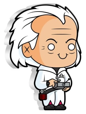 2020 Back to the future 35th Anniversary  DOC BROWN  1 oz fine silver special - Image 1 of 3
