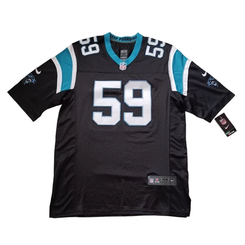 NFL Carolina Panthers #59 Luke Kuechly Jersey Mens 44 Black Home On Field Nike Cover